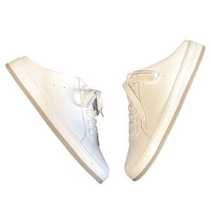 Chico's Snap Slip On Sneakers Alabaster White Size 7.5 Terry Lining Mule